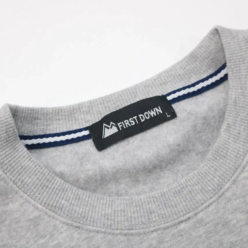 [BUNJANG] FIRST DOWN Mountain Logo Gray Sweatshirt (L) / FIRST DOWN 퍼스트다운 빈티지 마운틴 로고 그레이 맨투맨 (L)