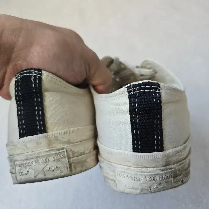 [BUNJANG] Converse Comme des Garcons Low Ivory Sneakers / 컨버스 꼼데가르송 콜라보 로우 270