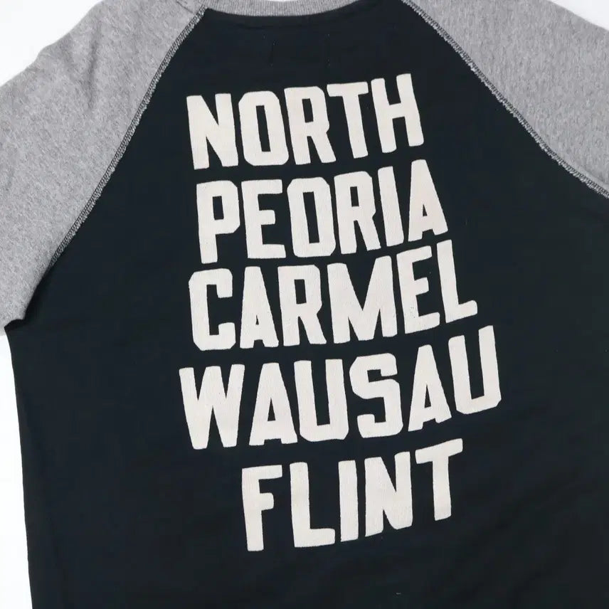 [BUNJANG] Paopao Wear Michigan Motorcycle Raglan Sweatshirt / Paopao Wear 빈티지 미시간 모터사이클 배색 래글런 맨투맨 (F)