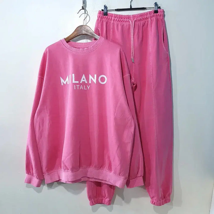 [BUNJANG] Milano Pigment Cotton Set (Sweatshirt &amp; Jogger Pants) / SS신상) 밀라노 피그먼트 맨투맨, 조거팬츠 세트 7color