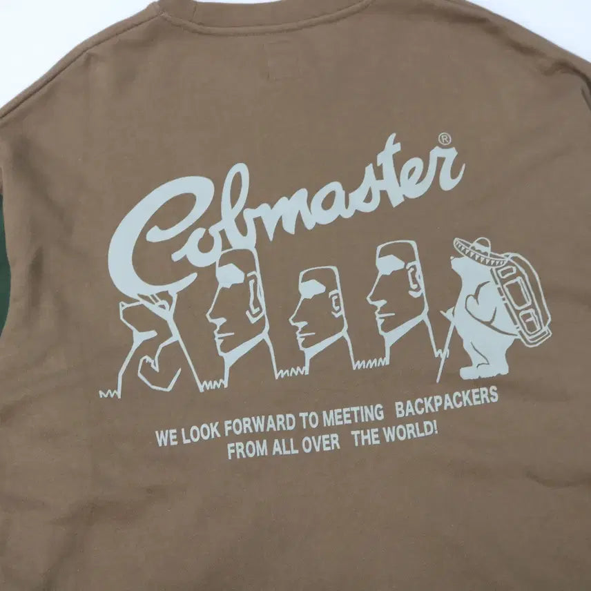 [BUNJANG] Cobmaster Moai Graphic Raglan Sweatshirt / 콜마스터 빈티지 백패킹 모아이 그래픽 나그랑 맨투맨 (F)
