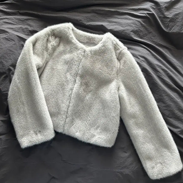 [BUNJANG] Lapalier Eve Fur Jacket - Gray / 라플리에 이브 퍼자켓 그레이 eve fur