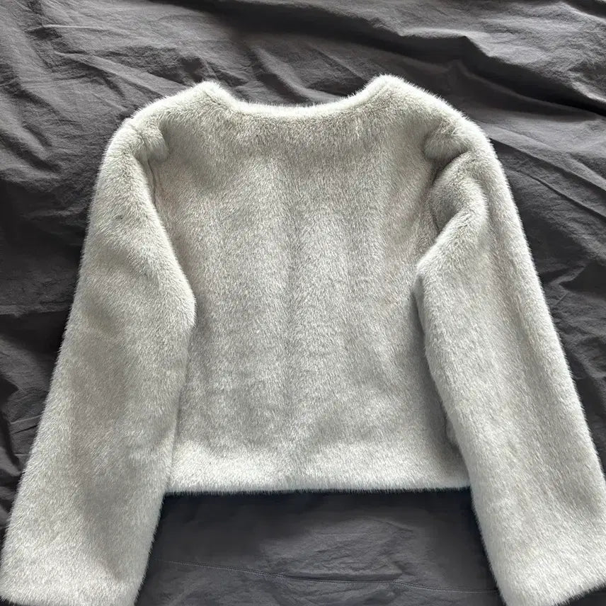 [BUNJANG] Lapalier Eve Fur Jacket - Gray / 라플리에 이브 퍼자켓 그레이 eve fur