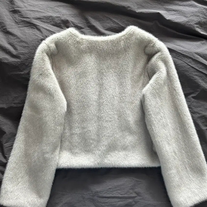 [BUNJANG] Lapalier Eve Fur Jacket - Gray / 라플리에 이브 퍼자켓 그레이 eve fur