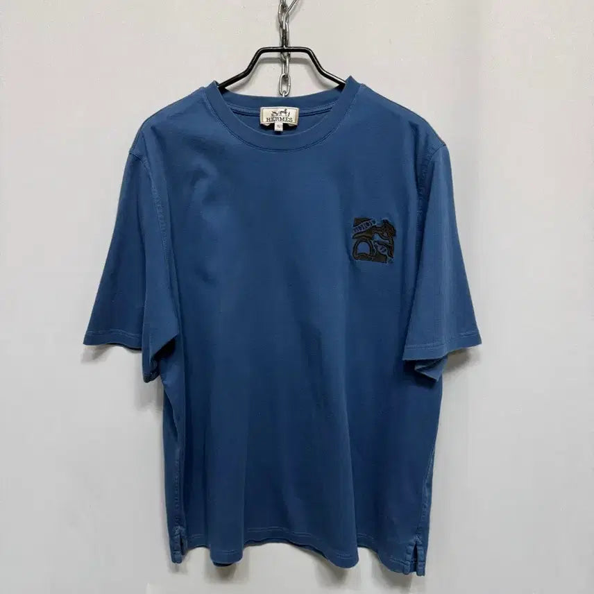 [BUNJANG] Hermès Blue Logo Short Sleeve T-shirt / 에르메스 블루 로고 반팔 티셔츠