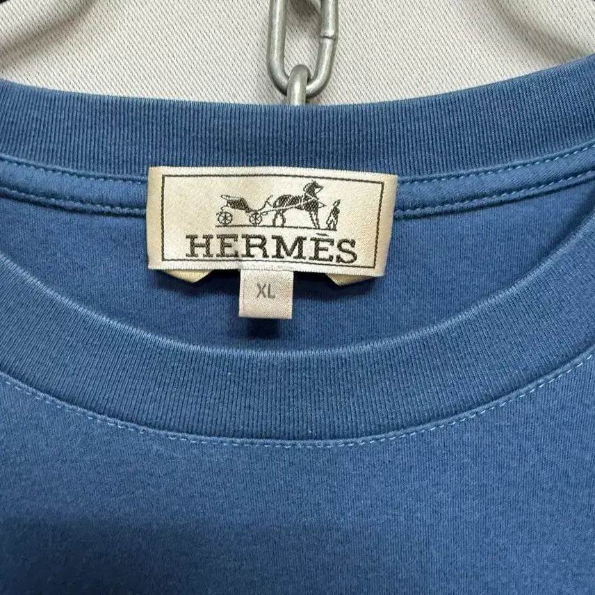 [BUNJANG] Hermès Blue Logo Short Sleeve T-shirt / 에르메스 블루 로고 반팔 티셔츠