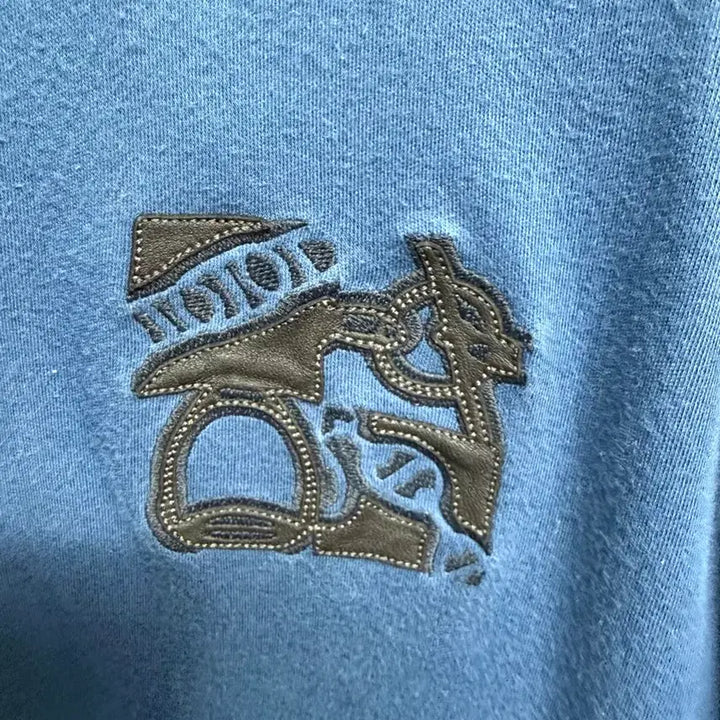 [BUNJANG] Hermès Blue Logo Short Sleeve T-shirt / 에르메스 블루 로고 반팔 티셔츠