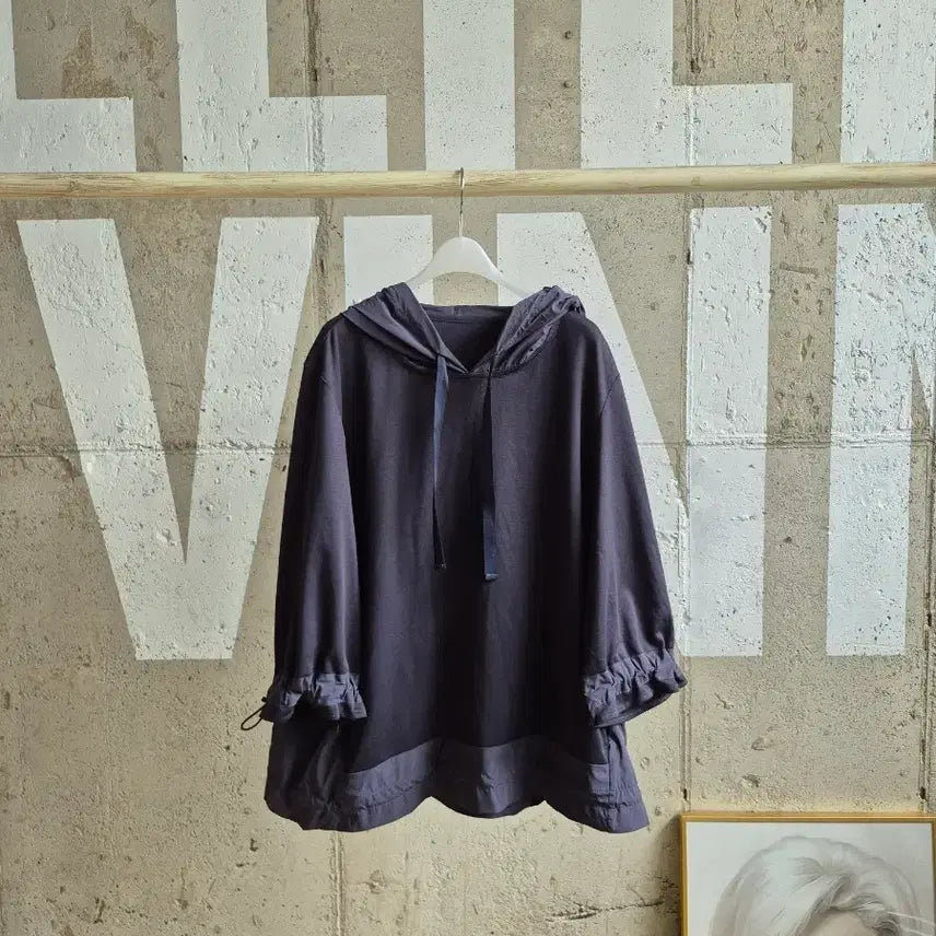 [BUNJANG] Unbranded Oversized Hooded String T-shirt / 빅사이즈88)후드 스트링 티셔츠