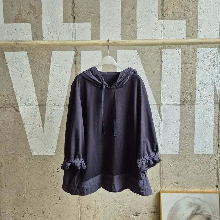 [BUNJANG] Unbranded Oversized Hooded String T-shirt / 빅사이즈88)후드 스트링 티셔츠