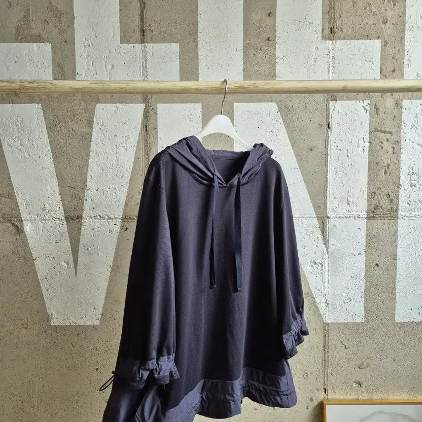 [BUNJANG] Unbranded Oversized Hooded String T-shirt / 빅사이즈88)후드 스트링 티셔츠