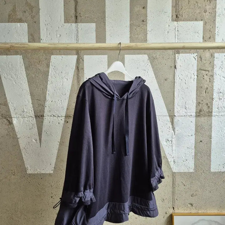 [BUNJANG] Unbranded Oversized Hooded String T-shirt / 빅사이즈88)후드 스트링 티셔츠