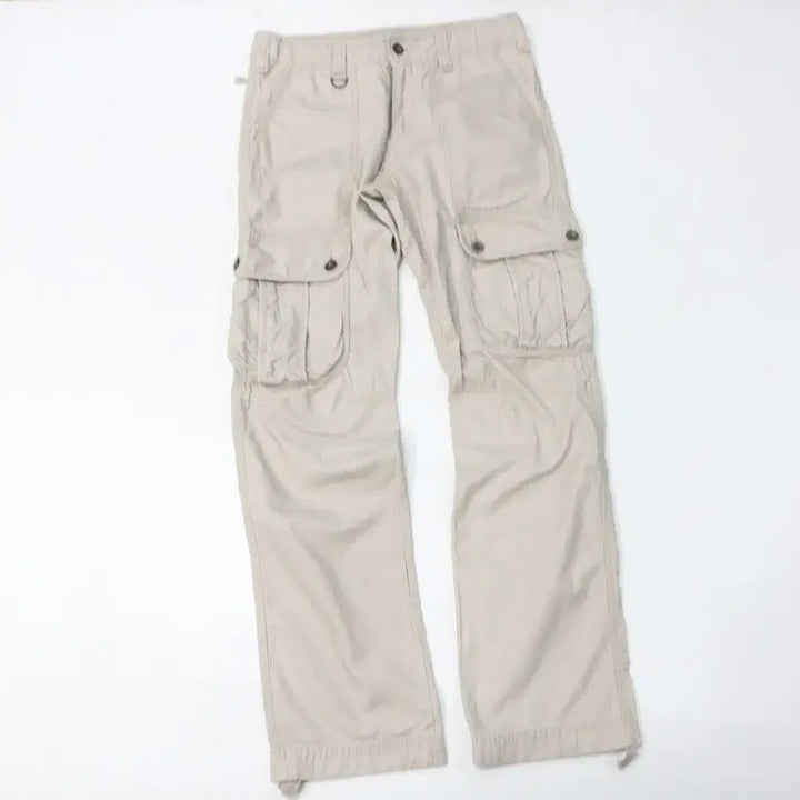 [SOLD OUT] 빈티지 베이지 멀티 포켓 스트링 카고 팬츠