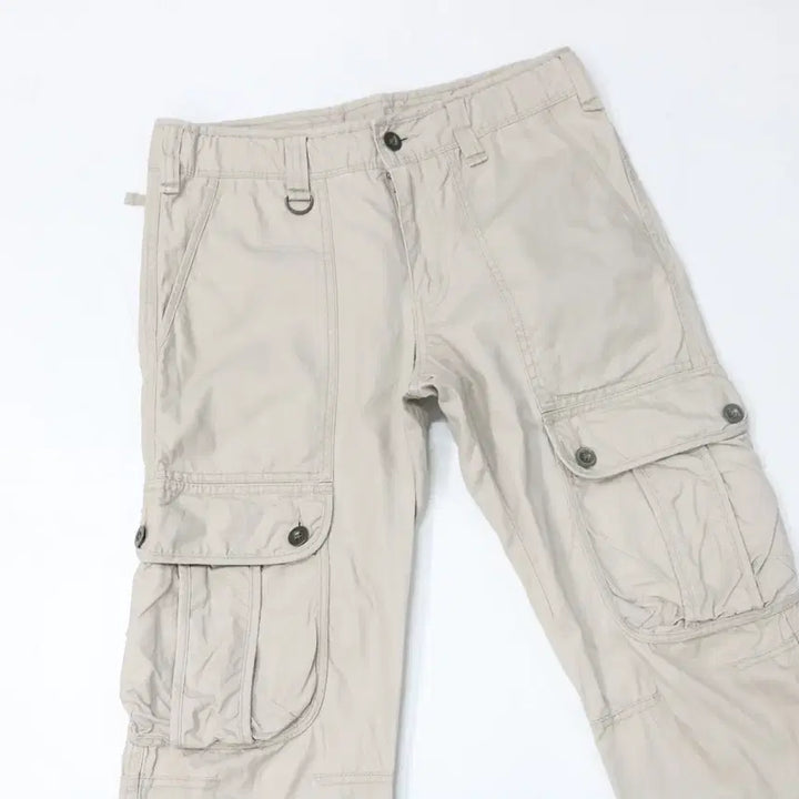 [SOLD OUT] 빈티지 베이지 멀티 포켓 스트링 카고 팬츠