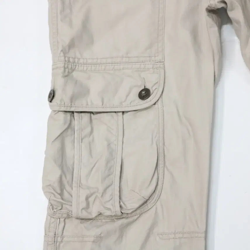 [SOLD OUT] 빈티지 베이지 멀티 포켓 스트링 카고 팬츠