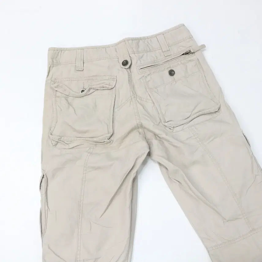 [SOLD OUT] 빈티지 베이지 멀티 포켓 스트링 카고 팬츠