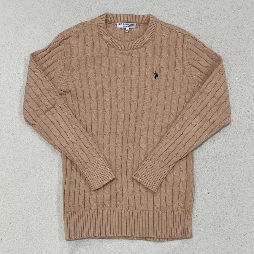 [BUNJANG] U.S. Polo Assn. Cable Knit Crew Neck Sweater / S 유에스폴로아센 크루넥 케이블 니트 스웨터 0312-2