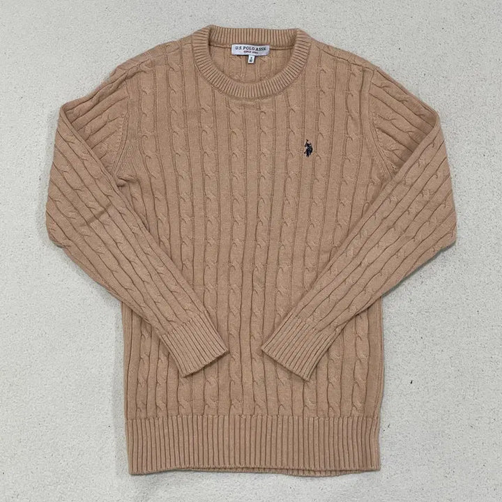 [BUNJANG] U.S. Polo Assn. Cable Knit Crew Neck Sweater / S 유에스폴로아센 크루넥 케이블 니트 스웨터 0312-2