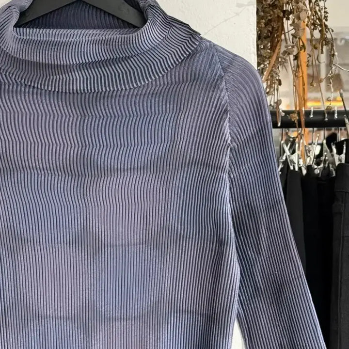 [BUNJANG] Issey Miyake A-POC Violet High Neck Long Sleeve Top / 이세이 미야케 에이폭 바이올렛 하이넥 롱 슬리브 탑