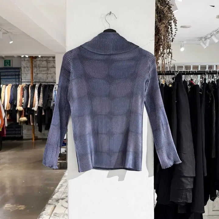 [BUNJANG] Issey Miyake A-POC Violet High Neck Long Sleeve Top / 이세이 미야케 에이폭 바이올렛 하이넥 롱 슬리브 탑