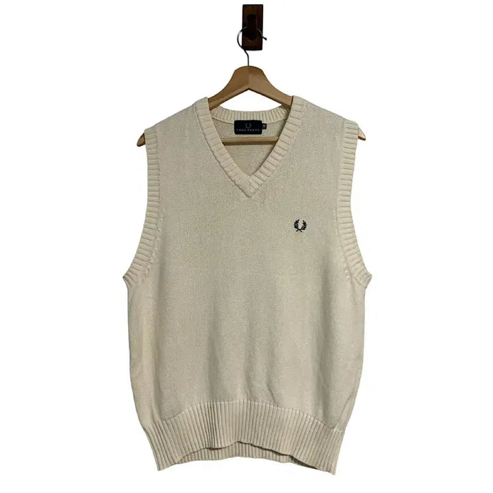 [BUNJANG] Fred Perry Japan V-Neck Cotton Knit Vest M / 프레드페리 재팬  브이넥 코튼 니트 베스트 M