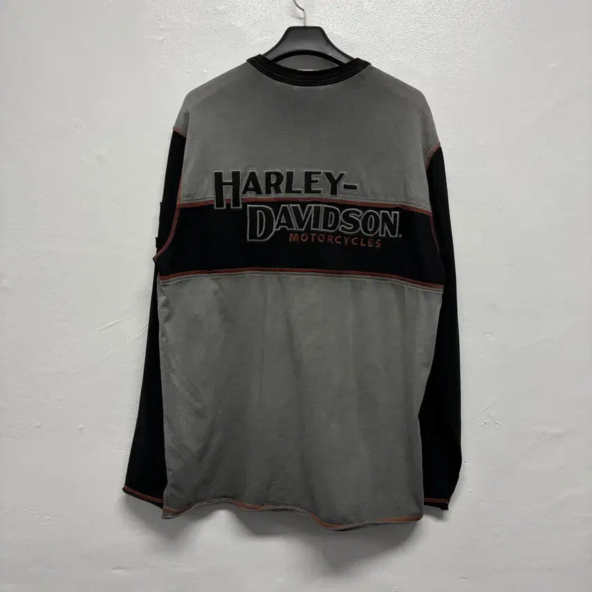 [BUNJANG] Harley-Davidson Henley Neck Shirt / 할리데이비슨 헨리넥 셔츠