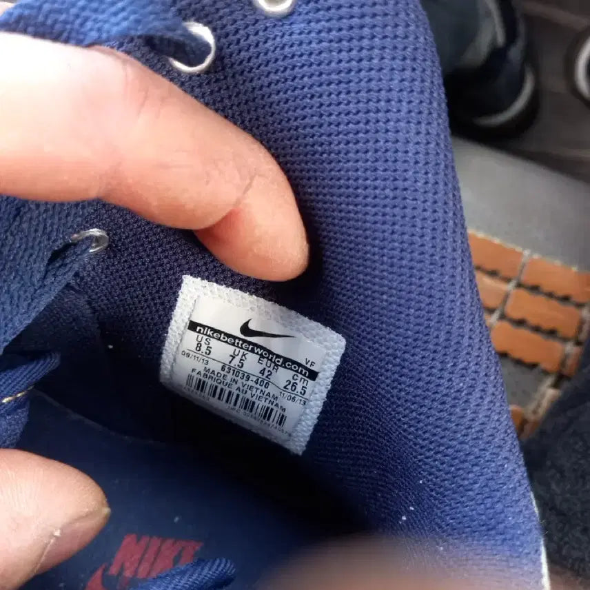 [BUNJANG] Nike Air Force 1 High Navy Denim Sneakers / 나이키 에어포스1 하이탑 네이비 데님 (Air Force 1 High)