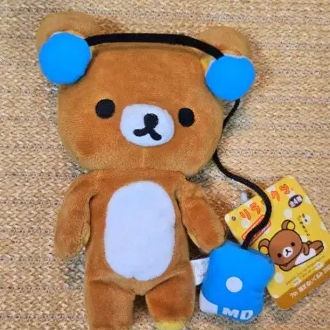 [BUNJANG] San-X Rilakkuma Headset Plush Doll S / [고전] 산엑스 헤드셋 리락쿠마 인형 S