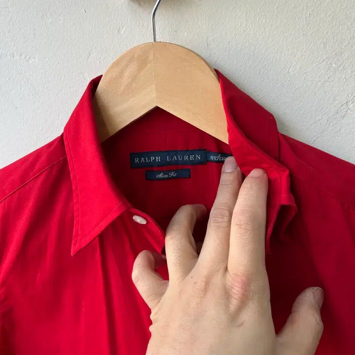 [BUNJANG] Polo Ralph Lauren Red Shirt / 16290 - 폴로 랄프로렌 레드 셔츠