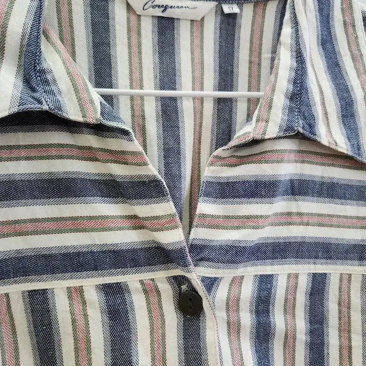 [BUNJANG] Vintage Casual Washed Multi-Stripe Shirt / 빈티지 캐주얼 워싱 멀티스트라이프 셔츠