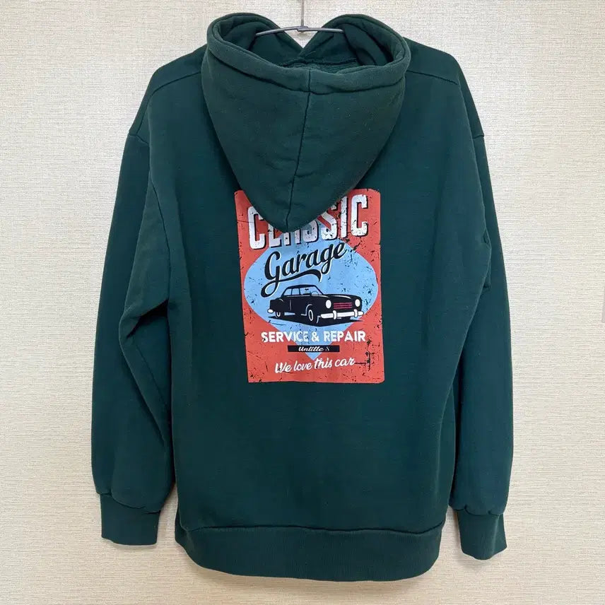 [BUNJANG] Untitle8 Green Hooded Sweatshirt / Untitle8 후드티