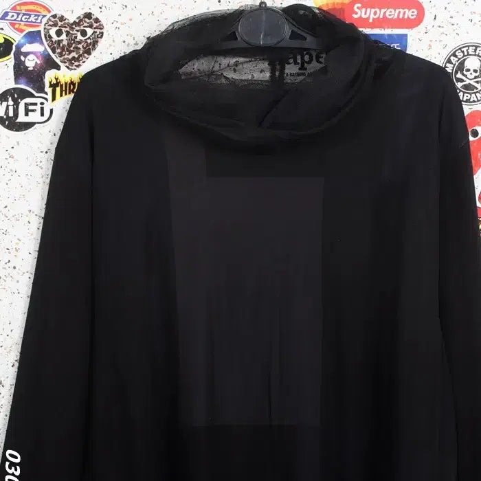 [BUNJANG] Lee Sang Bong Sheer Turtleneck Blouse (BK) / 여성77/ 이상봉 시스루 폴라 블라우스티BK 32-137