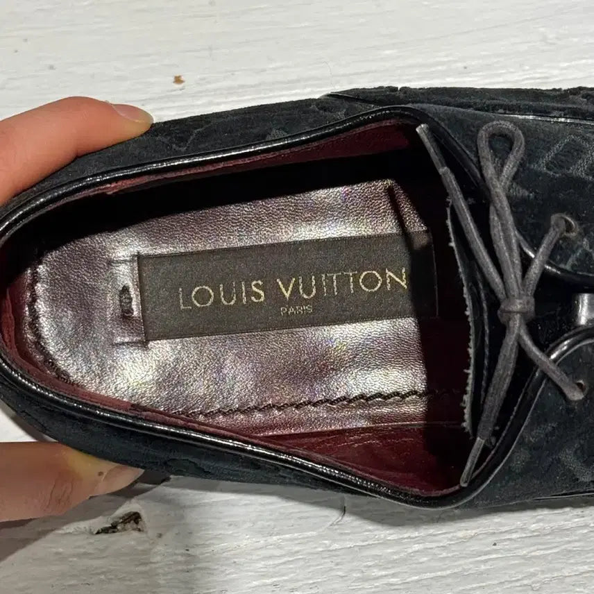 [BUNJANG] Louis Vuitton Monogram Velvet Oxford Shoes / 루이비통 블랙 모노그램 벨벳 옥스퍼드 슈즈