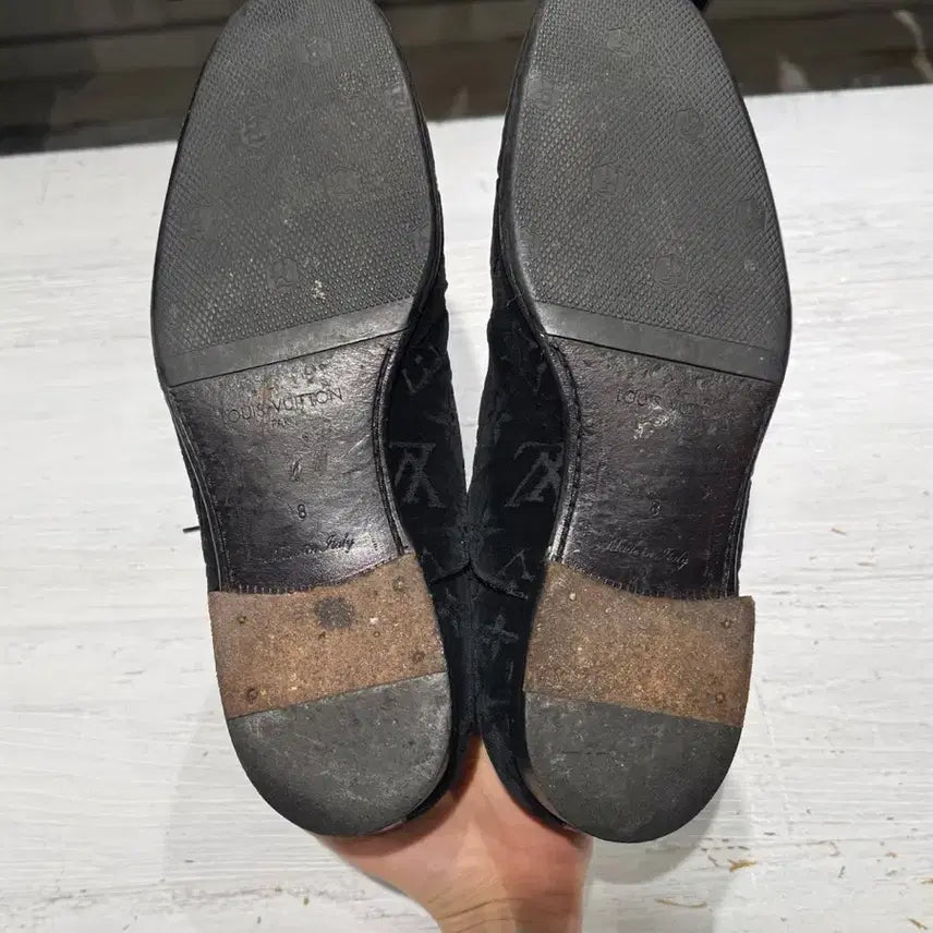 [BUNJANG] Louis Vuitton Monogram Velvet Oxford Shoes / 루이비통 블랙 모노그램 벨벳 옥스퍼드 슈즈