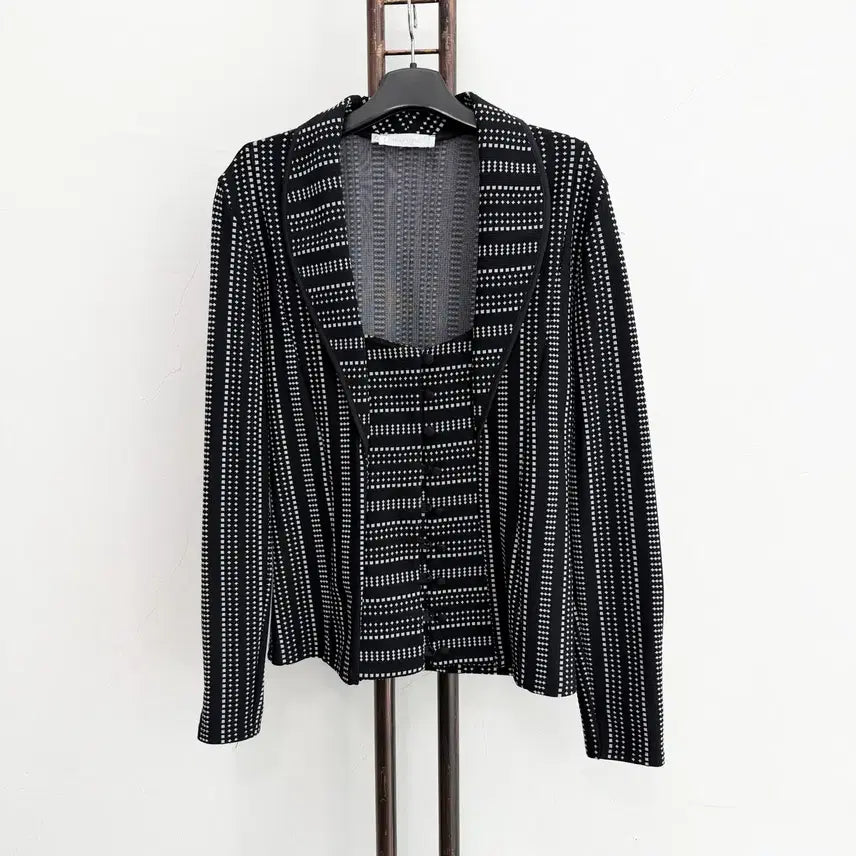 [BUNJANG] Lamure RAYURE Paris Black Pattern Jacket / 정품 라뮤르 RAYURE 파리 블랙 패턴 자켓
