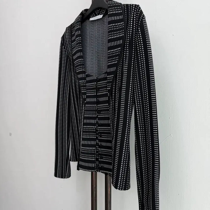 [BUNJANG] Lamure RAYURE Paris Black Pattern Jacket / 정품 라뮤르 RAYURE 파리 블랙 패턴 자켓