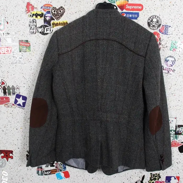 [BUNJANG] Hazzys Herringbone Wool Jacket / 여성85/ 헤지스 차콜 모100 헤링본 모직자켓 32-142