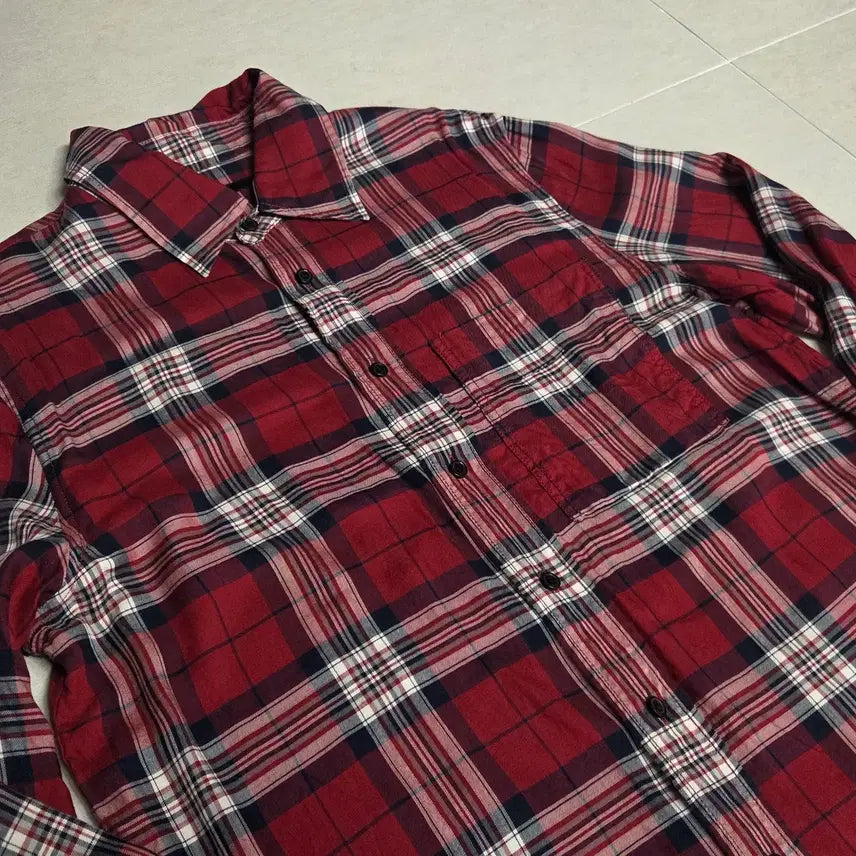 [BUNJANG] System Homme Red Tartan Check Shirt / 시스템 옴므  레드 타탄 체크 셔츠