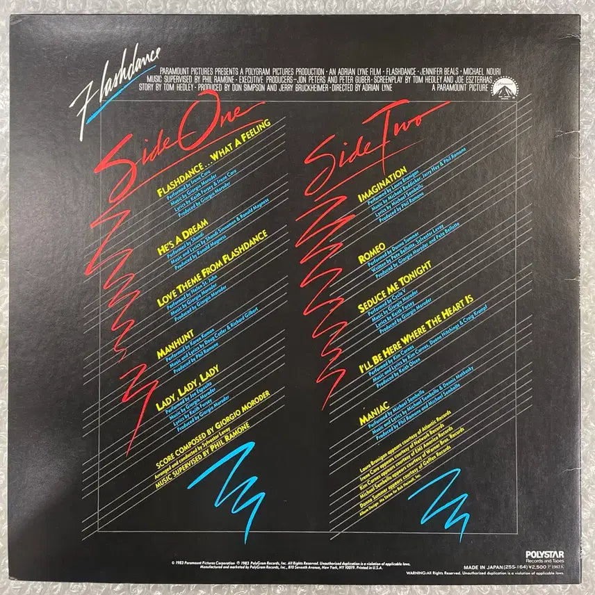 [BUNJANG] Flashdance Original Soundtrack Vinyl Record / 영화 플래시댄스 ost