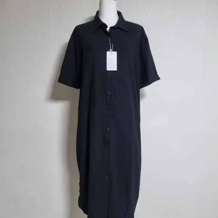 [BUNJANG] Black Long Shirt Dress / L271 블랙 셔츠 롱 원피스 새상품