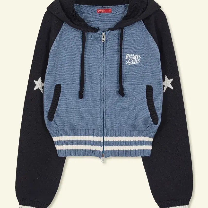 [SOLD OUT] Bitter Cells 비터셀즈 스타 니트 후드 집업