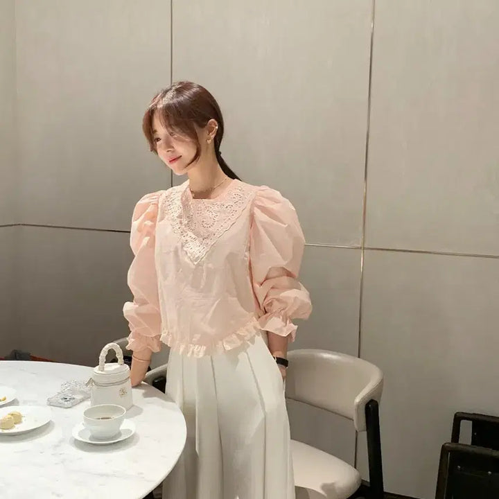 [BUNJANG] Bicini Hative Blouse (Pink) / 바이씨니 제작 하티브bl (핑크)