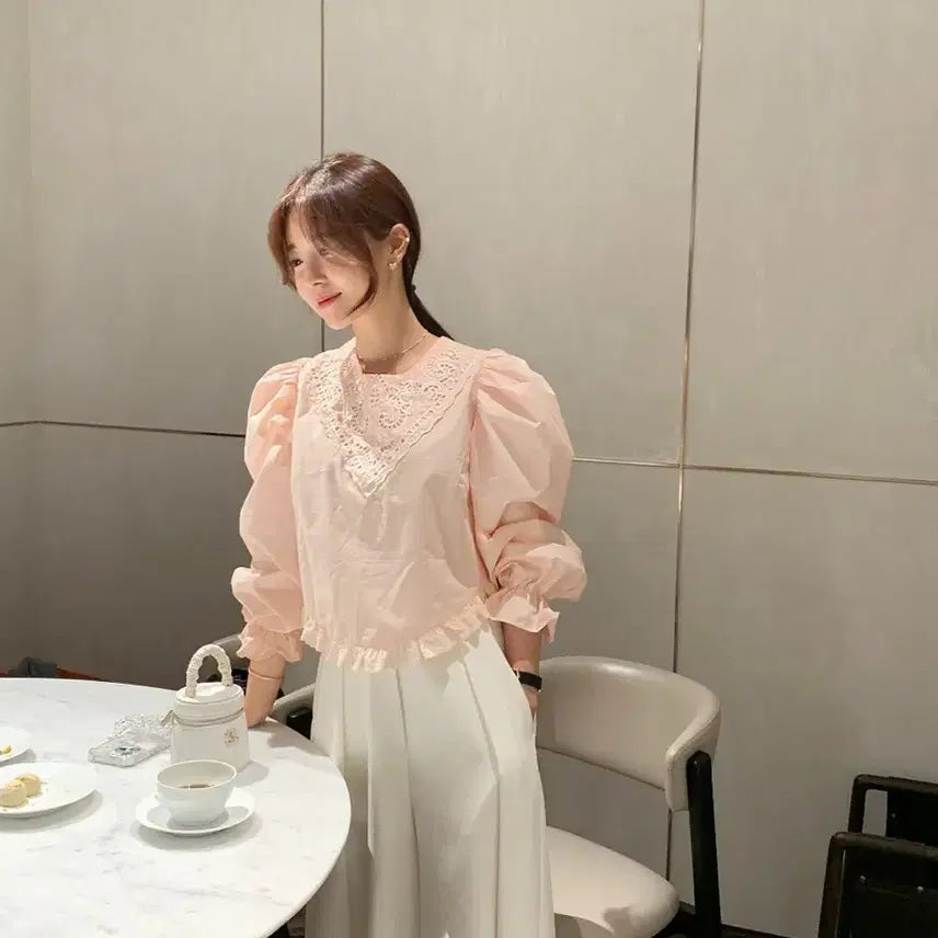 [BUNJANG] Bicini Hative Blouse (Pink) / 바이씨니 제작 하티브bl (핑크)