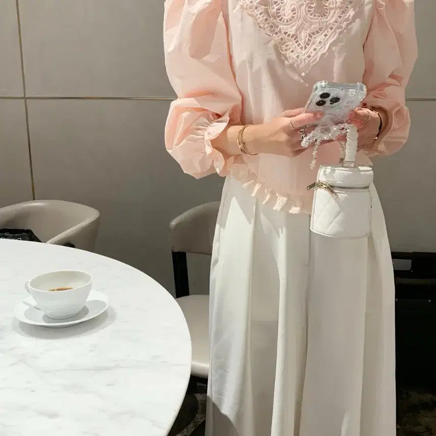 [BUNJANG] Bicini Hative Blouse (Pink) / 바이씨니 제작 하티브bl (핑크)