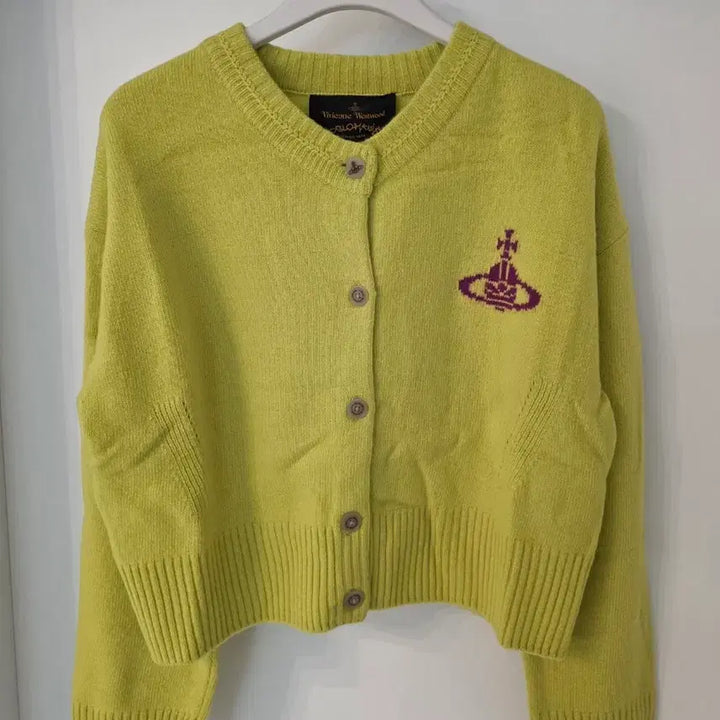 [BUNJANG] Vivienne Westwood Lime Green Cardigan / 비비안웨스트우드 라임색 가디건