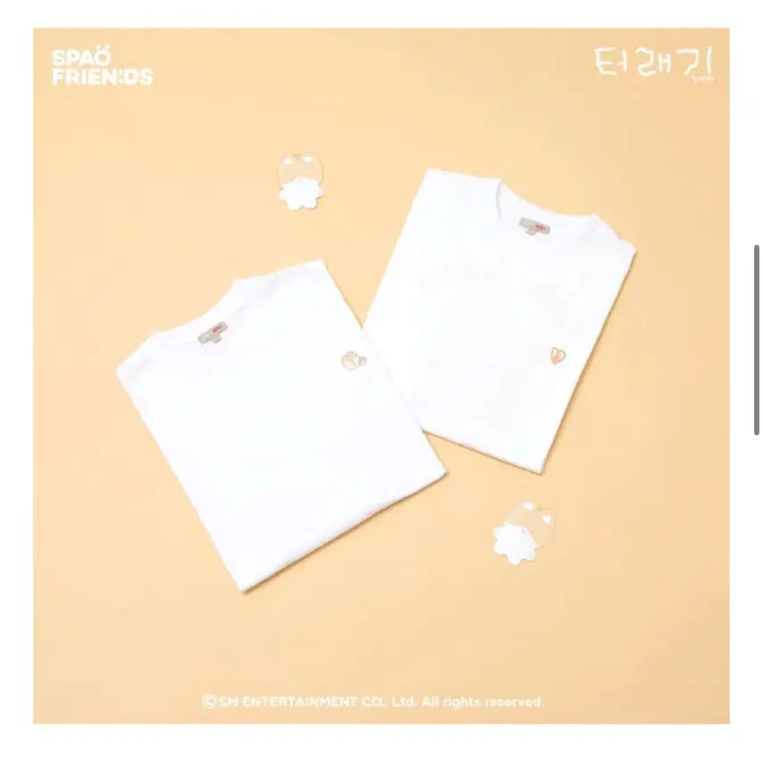[BUNJANG] Baekhyun SPAO White Short Sleeve T-Shirt Goods / 백현 터래기 스파오 흰색 반팔 티셔츠 굿즈 엠디