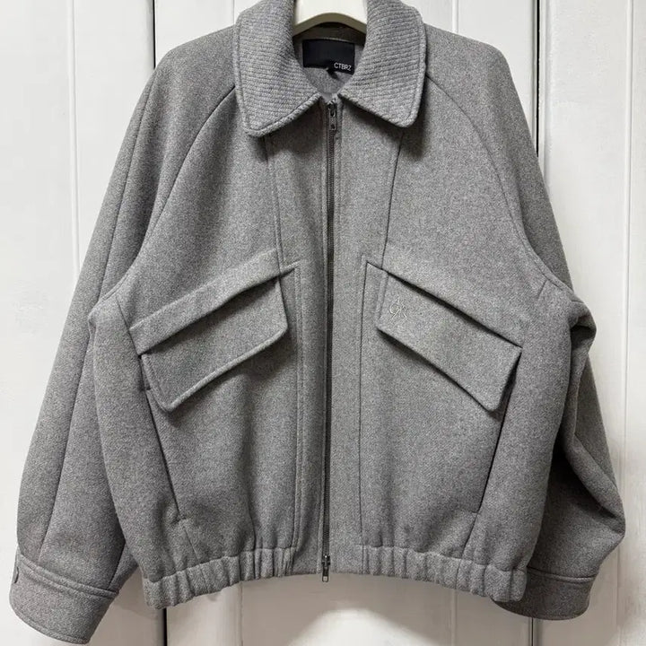 [BUNJANG] SITIVIENNE Wool Blouson Gray Jacket / 시티브리즈 울 블루종 그레이 점퍼 아우터 (남여공용)
