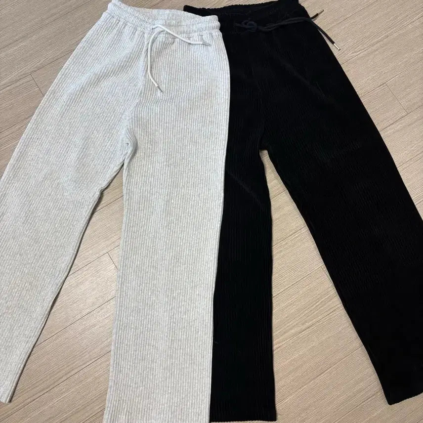 [BUNJANG] Suede Corduroy Straight Fit Banding Pants / 스웨이드 골덴 일자 밴딩 팬츠
