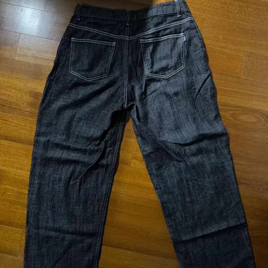 [BUNJANG] TOFFEE Natural Linen Denim Wide Pants S / 토피 내츄럴 린넨 데님 와이드 팬츠 S