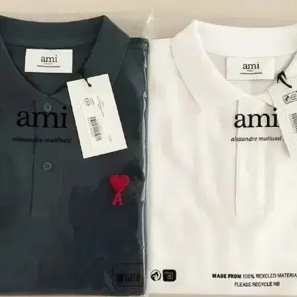 [BUNJANG] AMI Small Heart Short Sleeve Polo Shirt / 아미 반팔 PK셔츠(카라티)