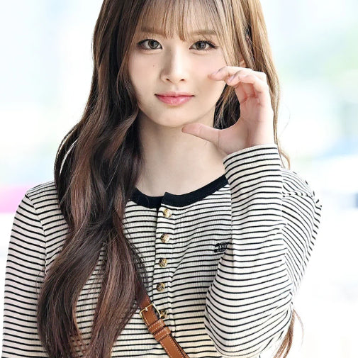 [BUNJANG] CLN Gold Button Ribbed Knit Top / CLN 골드버튼 골지 니트 1color